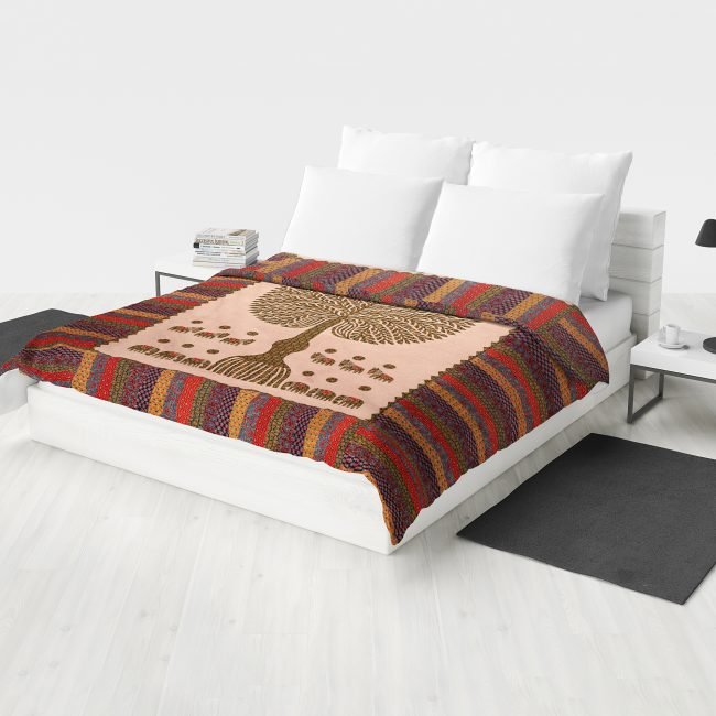 Handwoven Cotton Multicolor Bed Cover