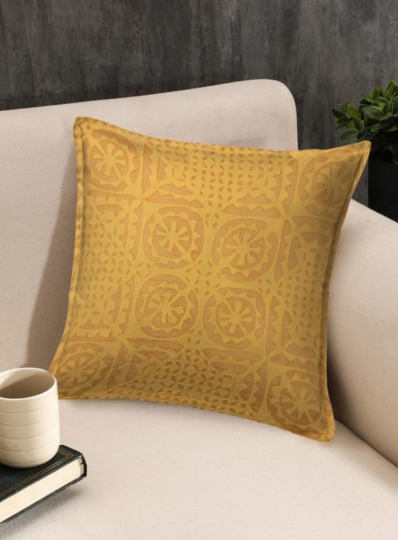 Cotton 1 Piece Cushion Cover with Applique Cut Work Set
