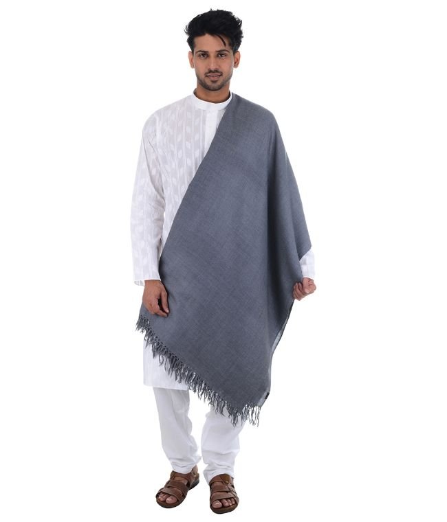 Handwoven Grey Shawl Gents : HP