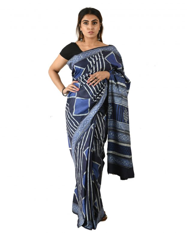 Pure Cotton Zari Multicolor Tribal Traditional Party Wear Saree