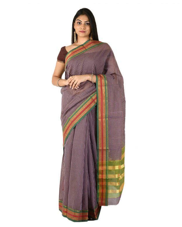Pure Cotton Zari Multicolor Tribal Traditional Party Wear Saree