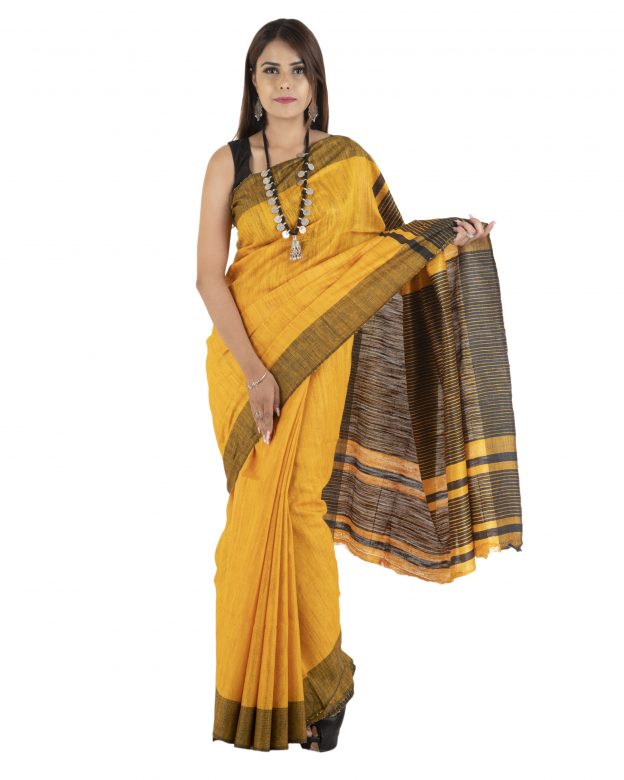 Yellow Silk Saree