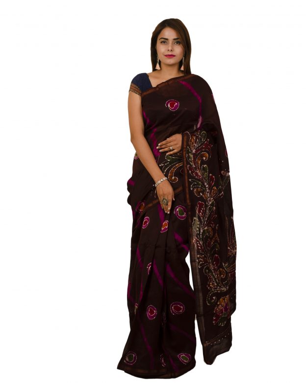 Art Silk Zari Multicolor Tribal Traditional Party Wear Saree