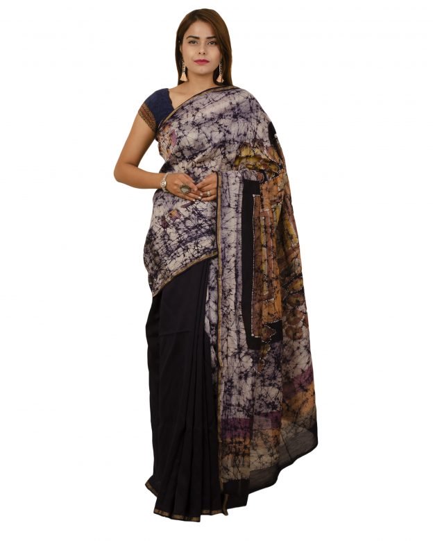 Art Silk Zari Multicolor Tribal Traditional Party Wear Saree