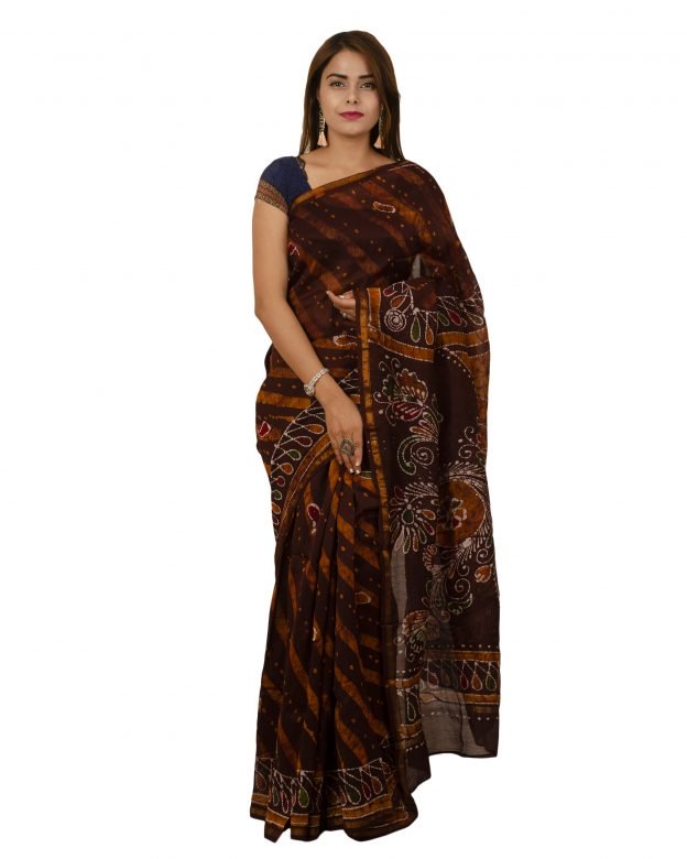 Art Silk Zari Multicolor Tribal Traditional Party Wear Saree