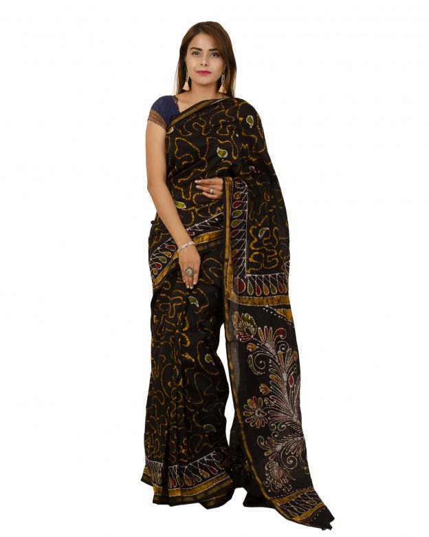 Art Silk Zari Multicolor Tribal Traditional Party Wear Saree