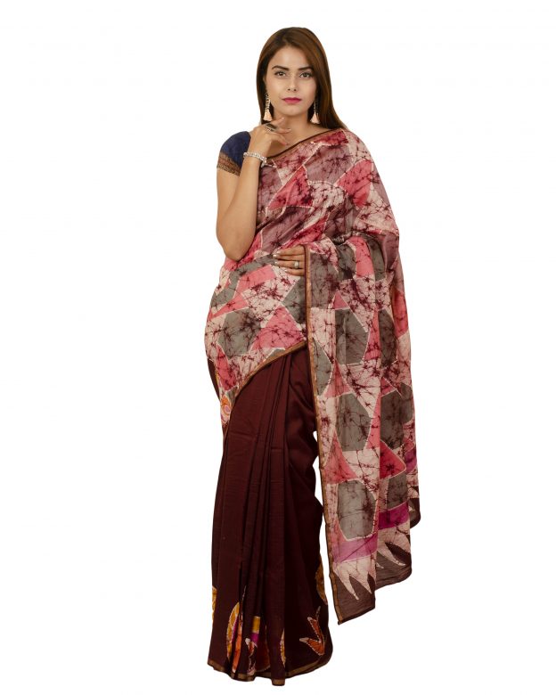 Art Silk Zari Multicolor Tribal Traditional Party Wear Saree