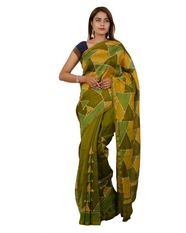 Art Silk Zari Multicolor Tribal Traditional Party Wear Saree