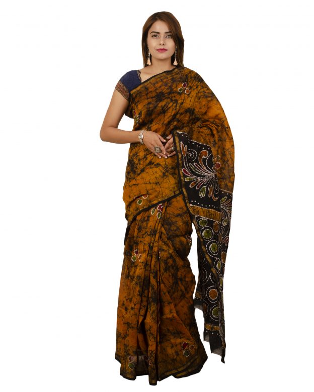 Art Silk Zari Multicolor Tribal Traditional Party Wear Saree