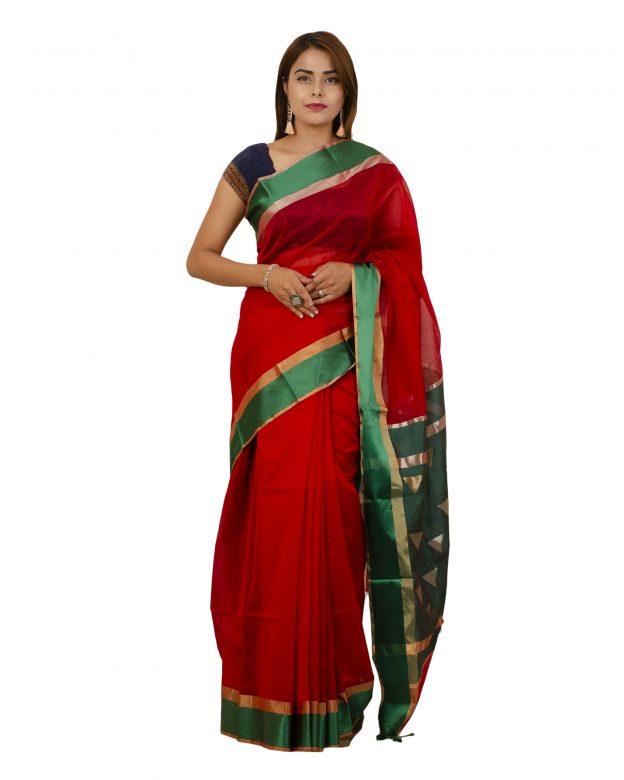 Art Silk Zari Multicolor Tribal Traditional Party Wear Saree