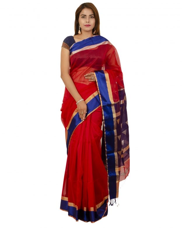 Pure Cotton Zari Multicolor Tribal Traditional Party Wear Saree