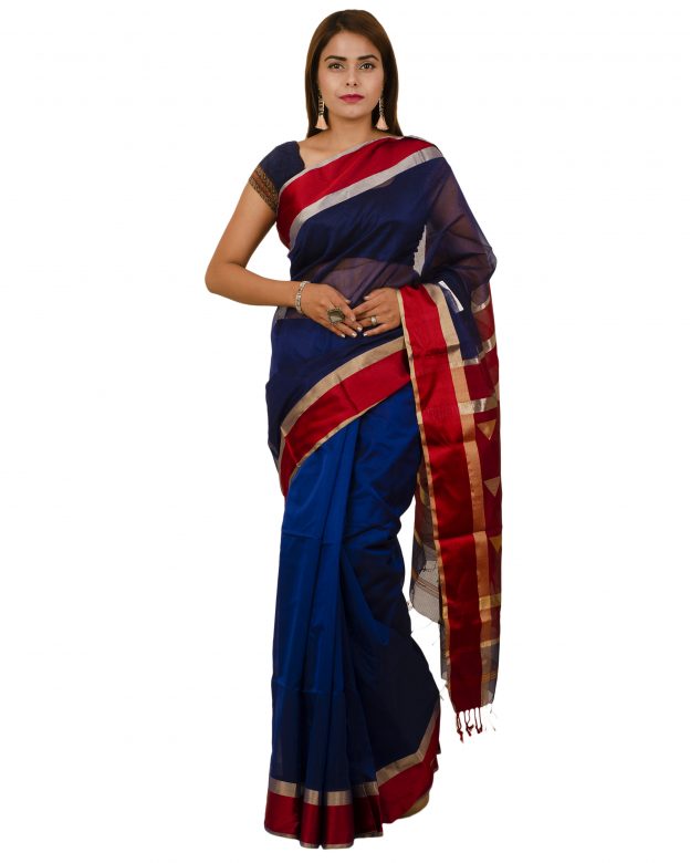 Art Silk Zari Multicolor Tribal Traditional Party Wear Saree