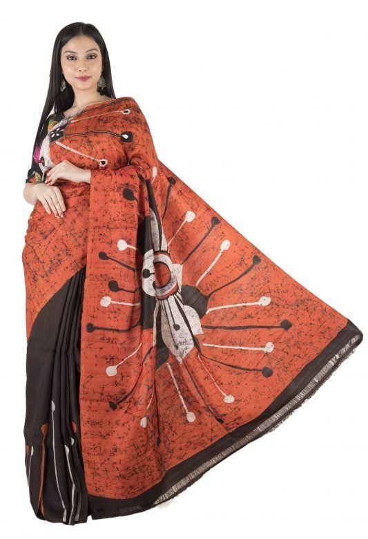 Multi Color Cotton Saree With Blouse Piece