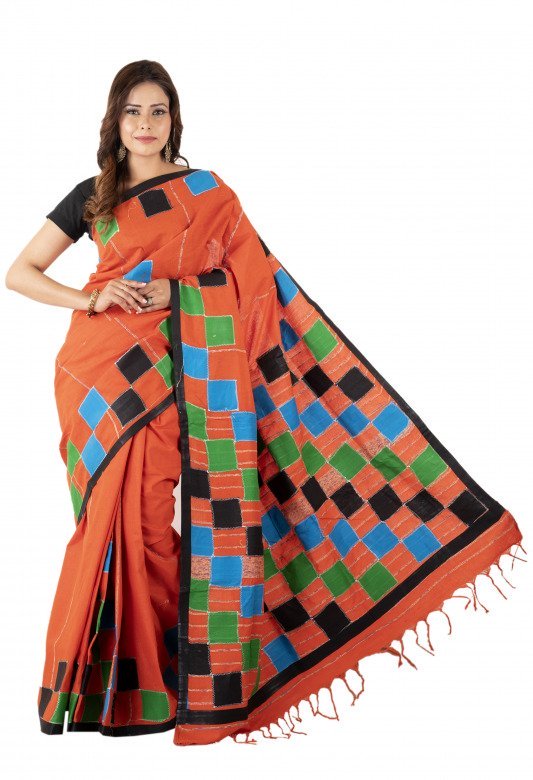 Cotton Khes with Patch Work Saree (West Bengal)