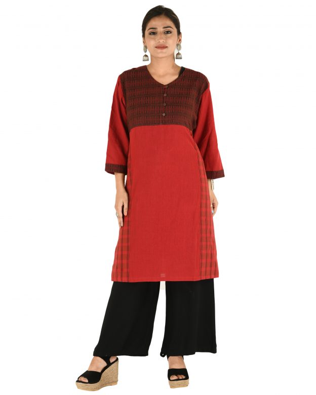 Handwoven Cotton Regular Fit Casual Kurti