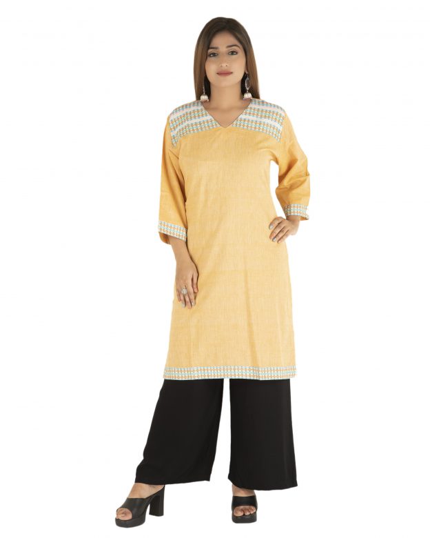 Handwoven Cotton Regular Fit Casual Kurti