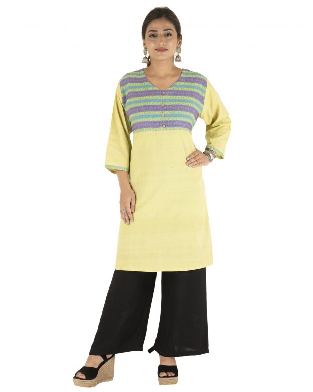 Handwoven Cotton Regular Fit Casual Kurti