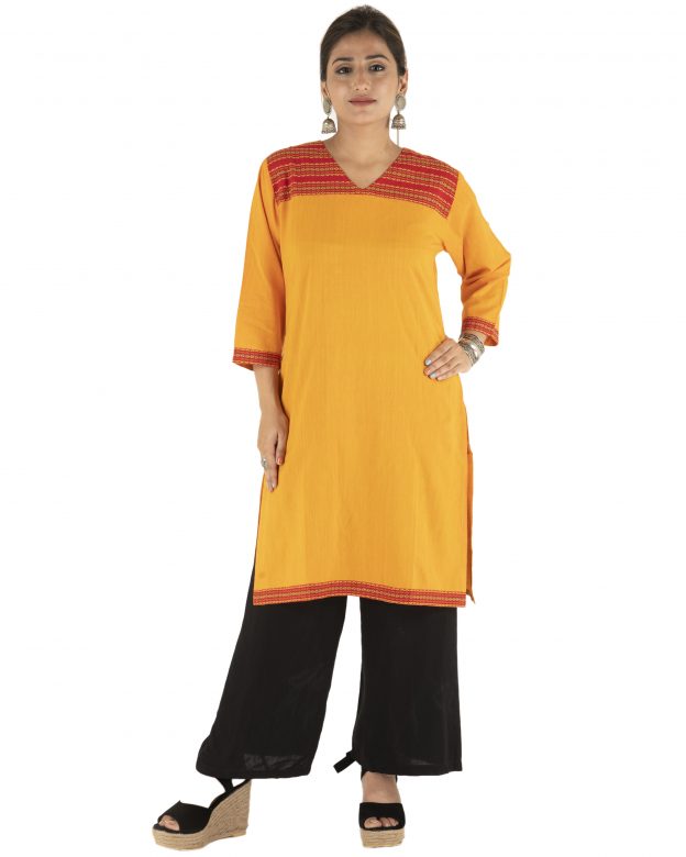 Handwoven Cotton Regular Fit Casual Kurti