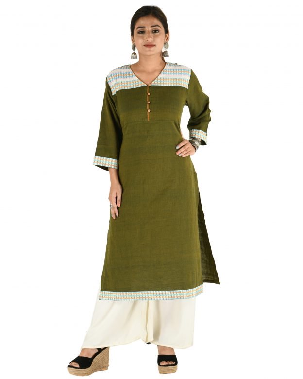 Handwoven Cotton Regular Fit Casual Kurti