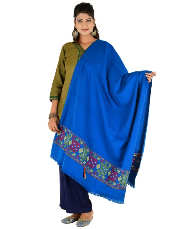 Womens Woolen Multicolor Free Size Saipikhup Shawl