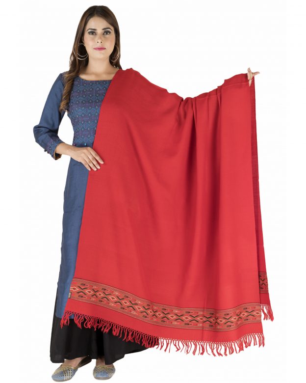 Handmade Woolen Chasm Multicolor Shawl