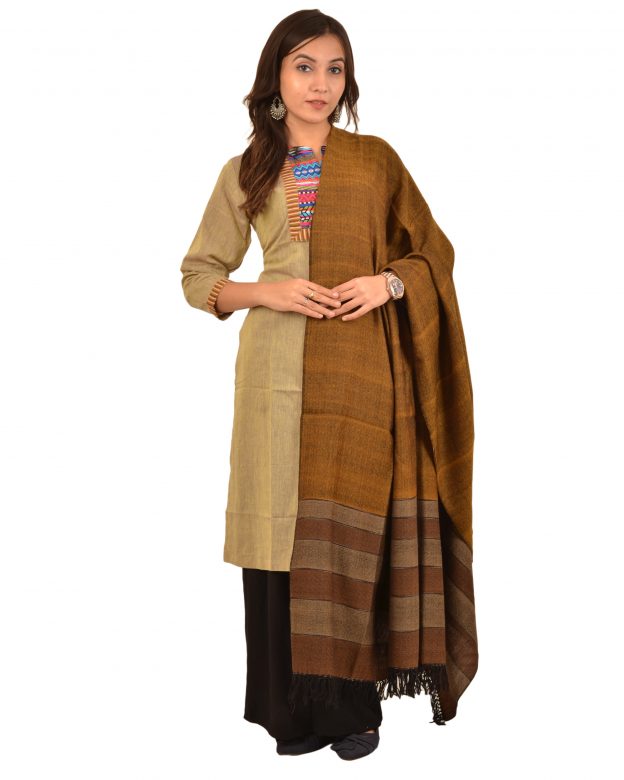 Womens Handwoven Woolen Multicolor Freesize Shawl