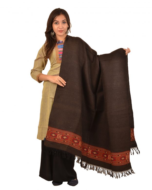 Womens Handwoven Woolen Multicolor Freesize Shawl