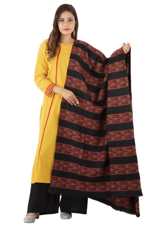 Wool All Over Border Shawl (Himachal Pradesh)