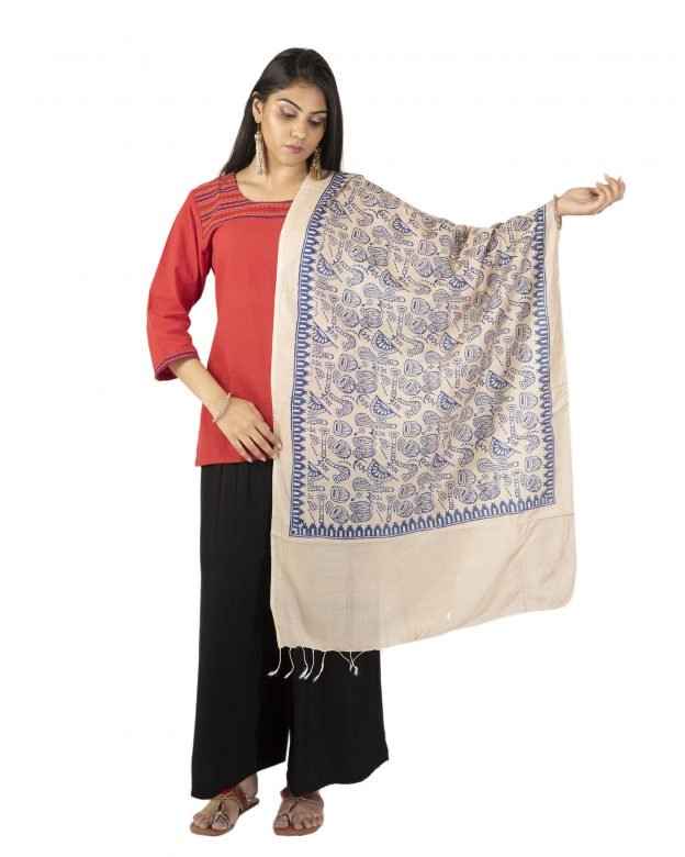 Womens Handwoven Cotton  Multicolor Freesize Stole