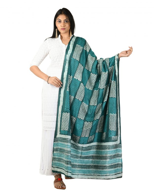 Womens Handwoven Tassar Silk Multicolor Freesize Dupatta