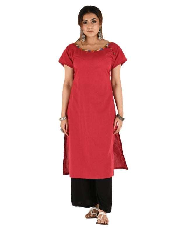 Handwoven Cotton Regular Fit Casual Kurti