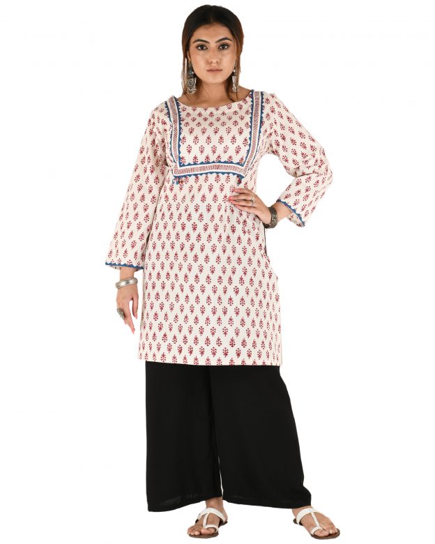 Handwoven Cotton Regular Fit Casual Kurti