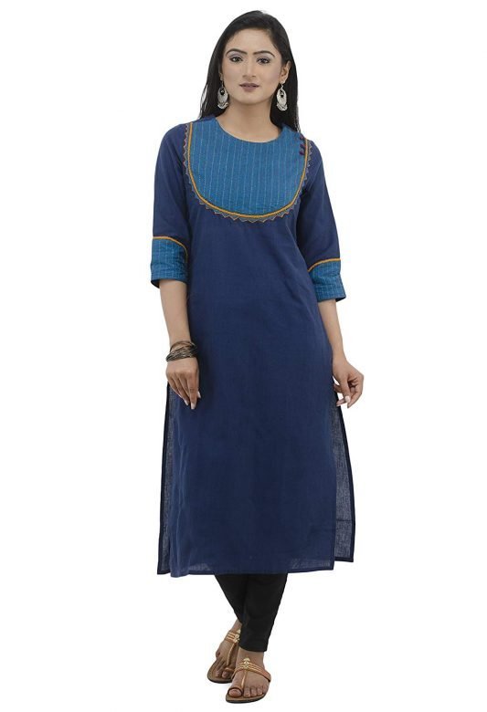 Women's Cotton Kurta/Short with Patch Work