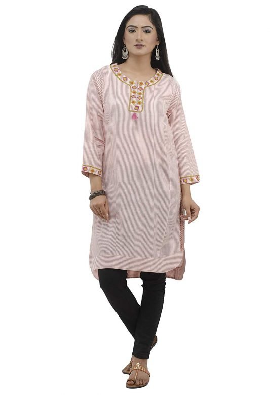 Women's Cotton Kurta/Short with Patch Work