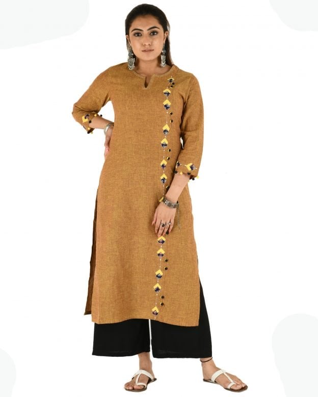 Handwoven Cotton Regular Fit Casual Kurti