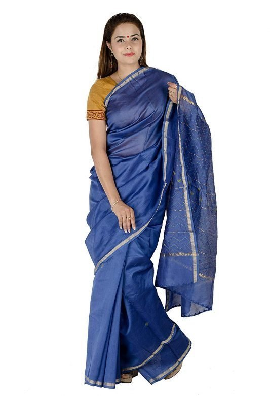 Multicolored Silk Saree with Blouse