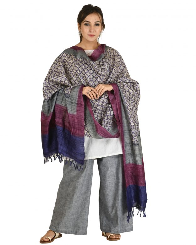 Handmade Chanderi Cotton Silk Multicolor Dupatta