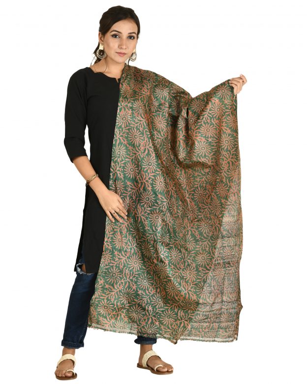 Tussar Silk Multicolor Stole