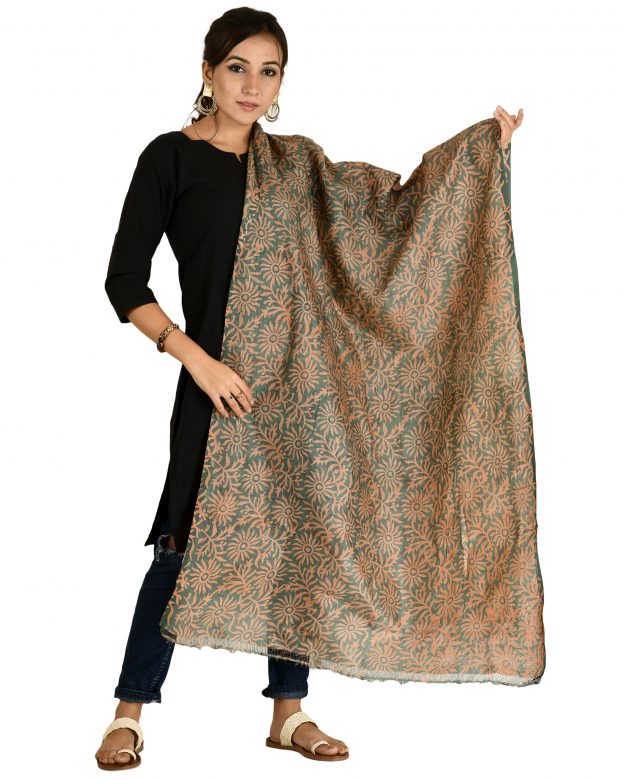 Tussar Silk Multicolor Stole