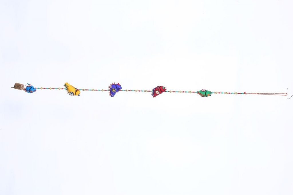 5 Parrot Line Door Decoration Handcrafted Hanging