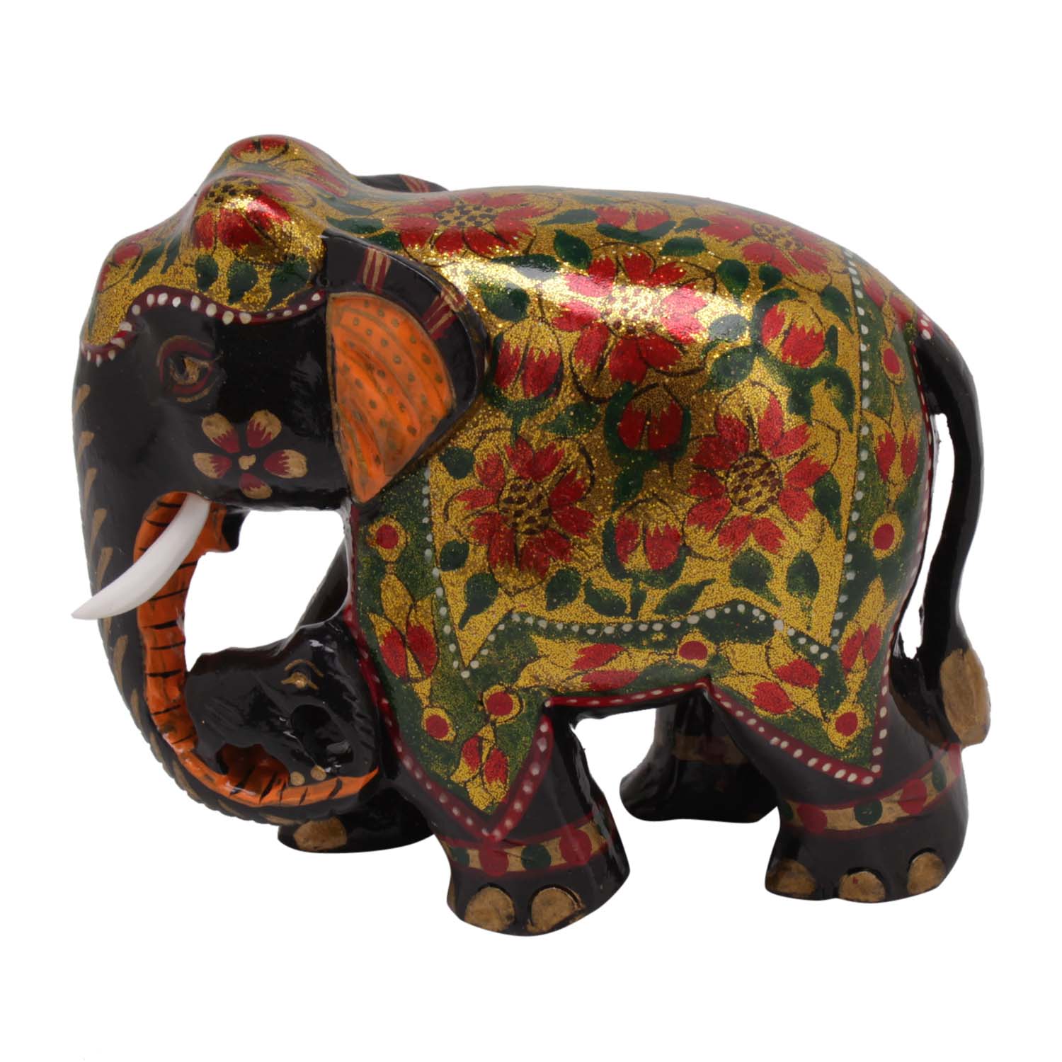 Multicolored Wooden Elephant