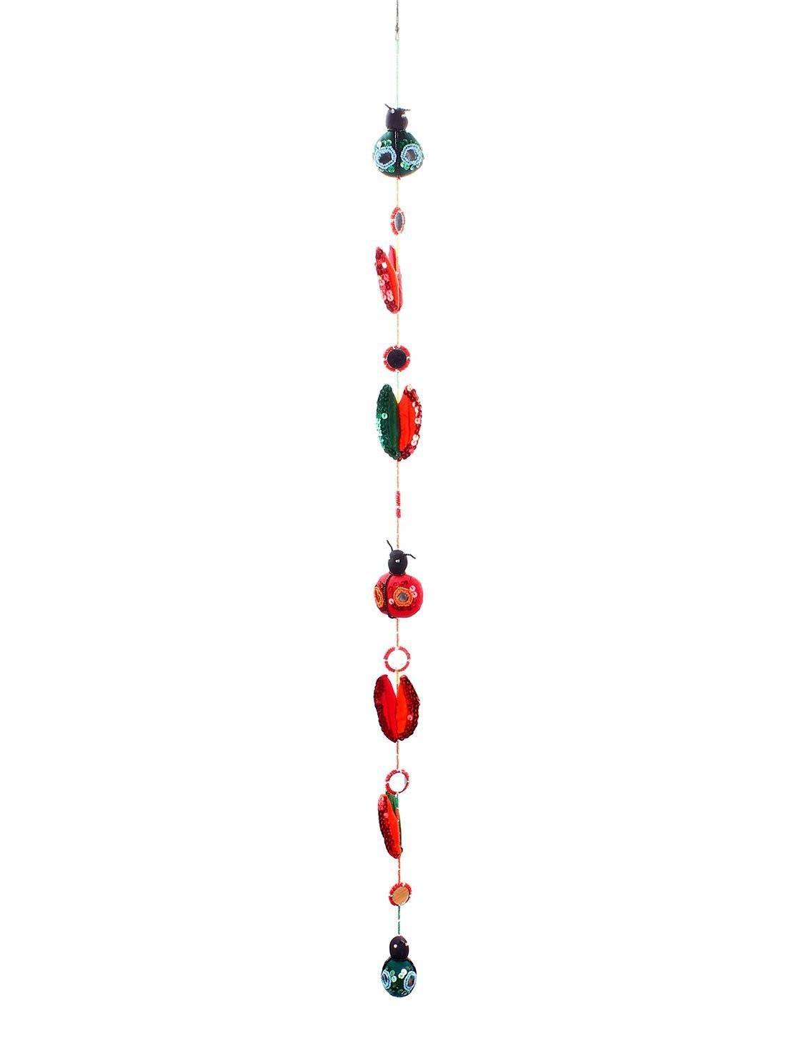Handcrafted Gujarati Bug & Leaf Multicolor Hanging