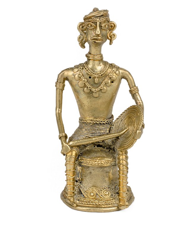 Handmade Brass Showpiece TRIBAL MUSICIAN
