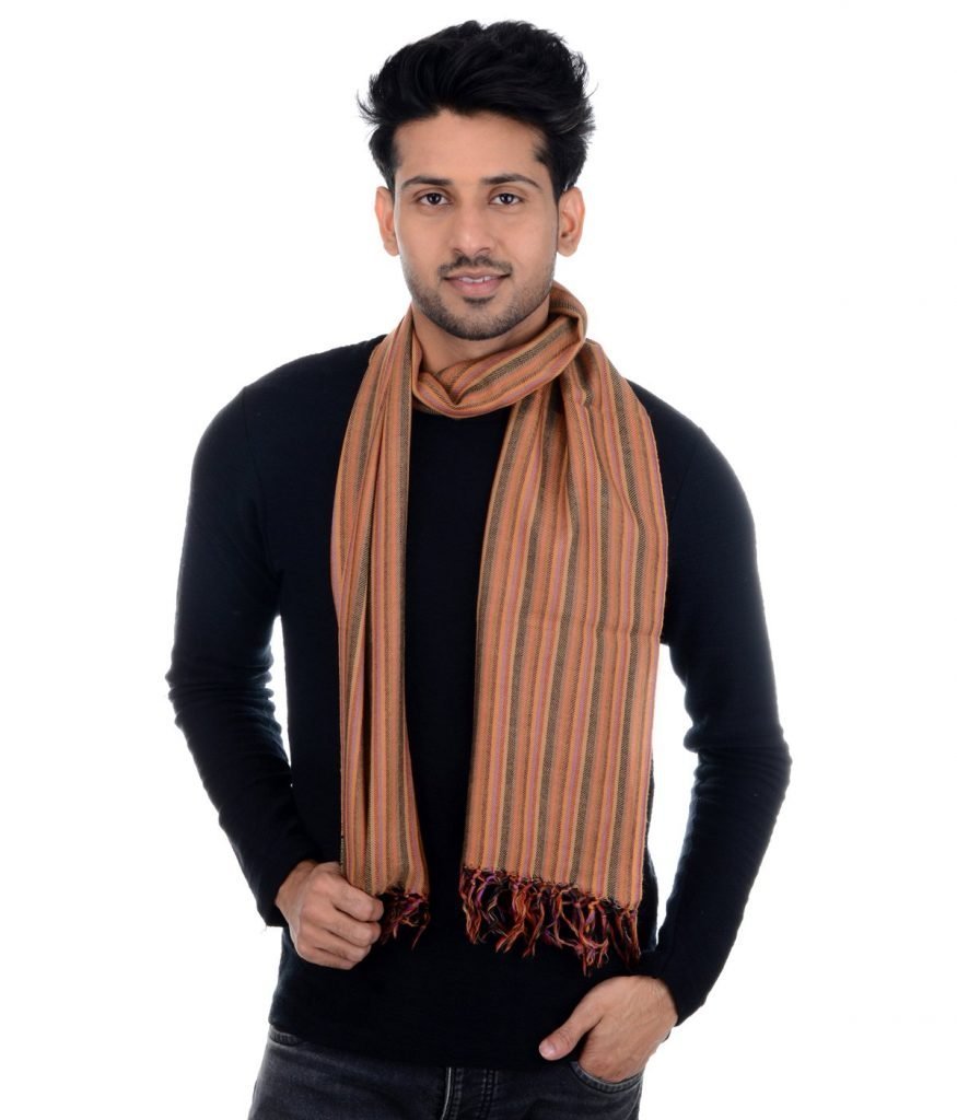 Handwoven Muffler - Sheep Wool Multicolor : HP