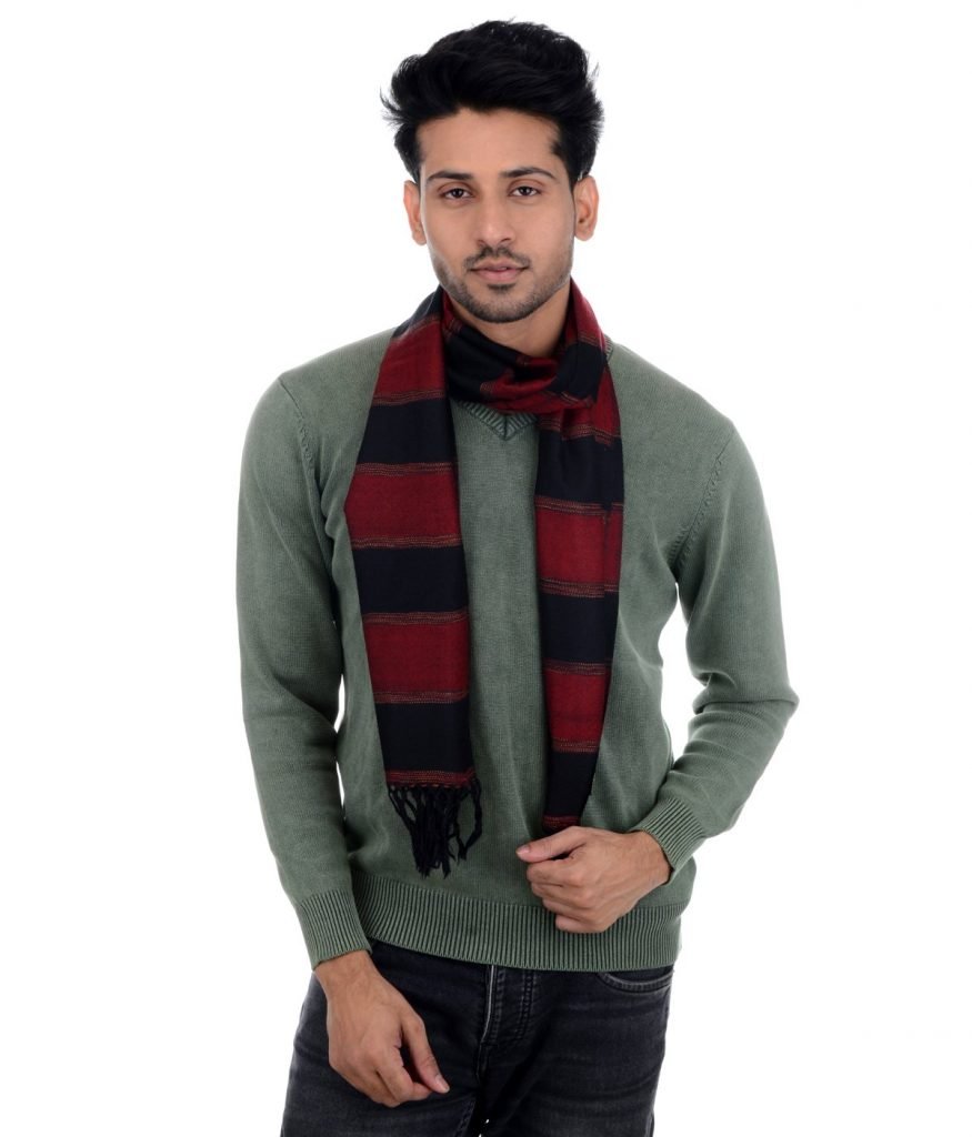 Handwoven Muffler - Sheep Wool Multicolor : HP