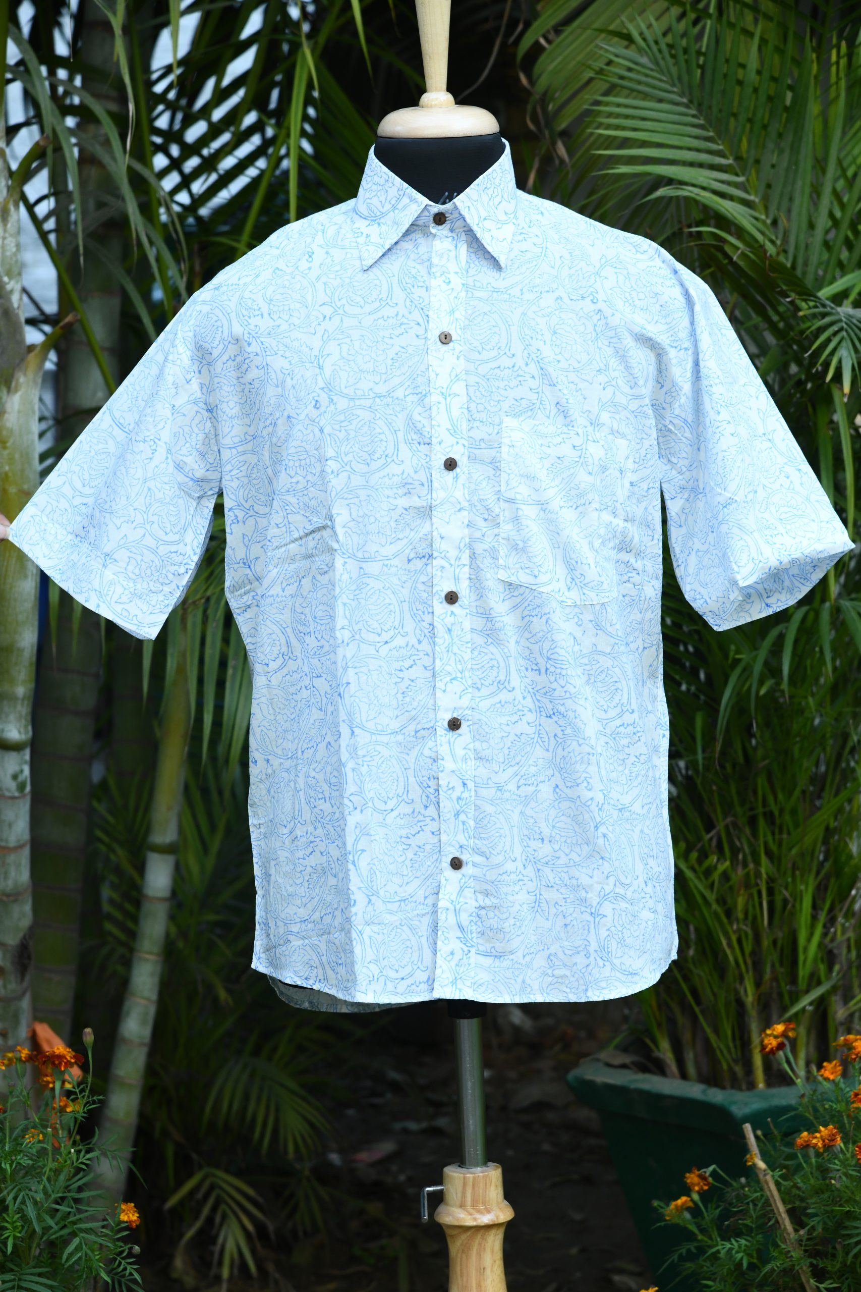 Men's Shirt Cotton Block Print