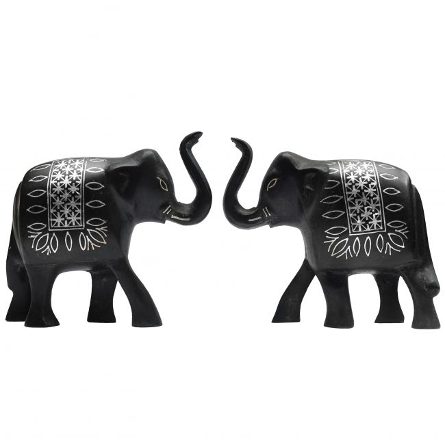 Elephant Pair Two Piece Set of 3