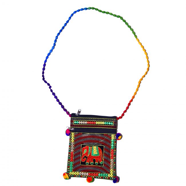 Handcrafted Velvet Black Purse (PVTG)