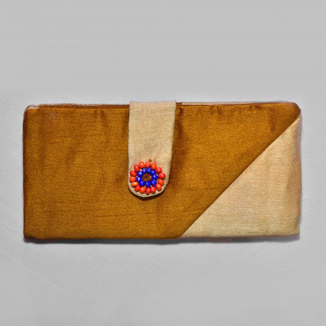 Handcrafted Cotton Yellow Pouch