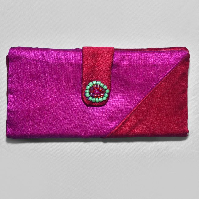 Handcrafted Cotton Red Pouch